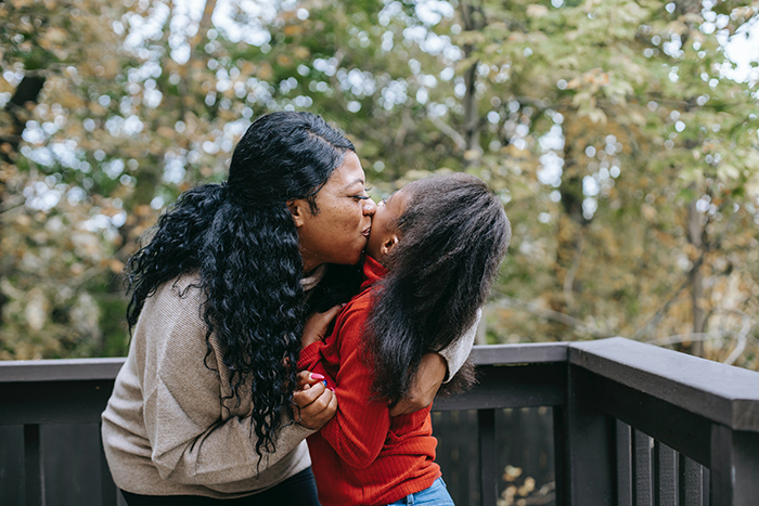 Black Girl Kissing